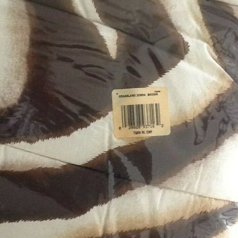 Ralph Lauren Zanzibar Grassland Zebra 100% Cotton 66x86 inch TWIN Bed Comforter
